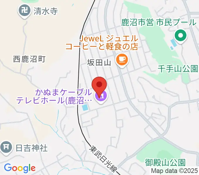 かぬまケーブルテレビホールの地図