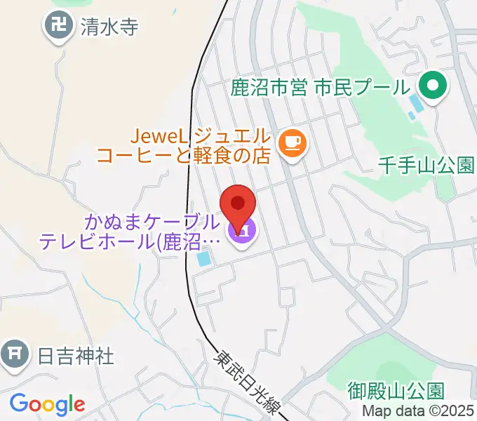 かぬまケーブルテレビホールの地図
