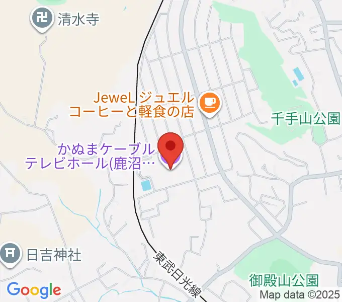 かぬまケーブルテレビホールの地図