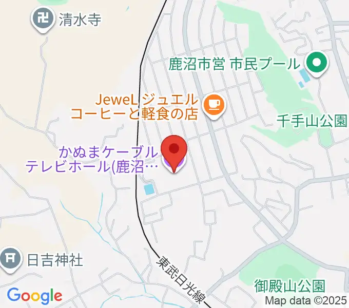 かぬまケーブルテレビホールの地図
