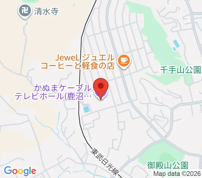 かぬまケーブルテレビホールの地図