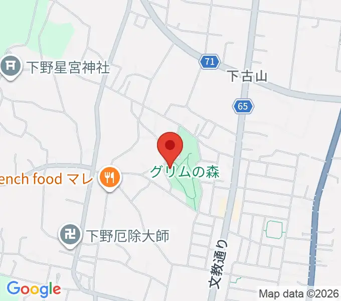 グリムの森・グリムの館の地図