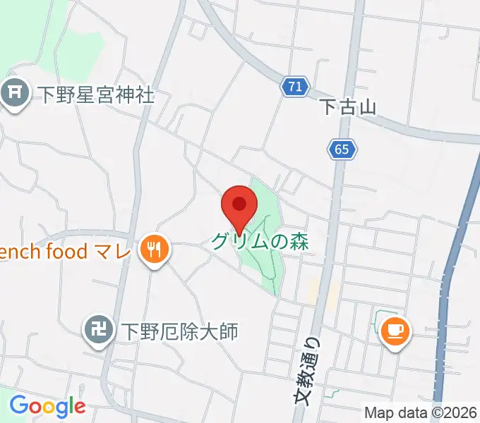 グリムの森・グリムの館の地図