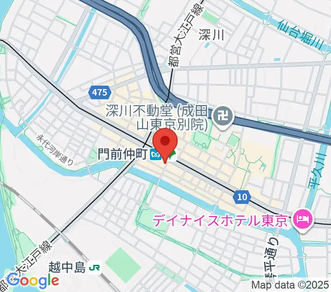 八重洲ピアノ社 門前仲町センターの地図