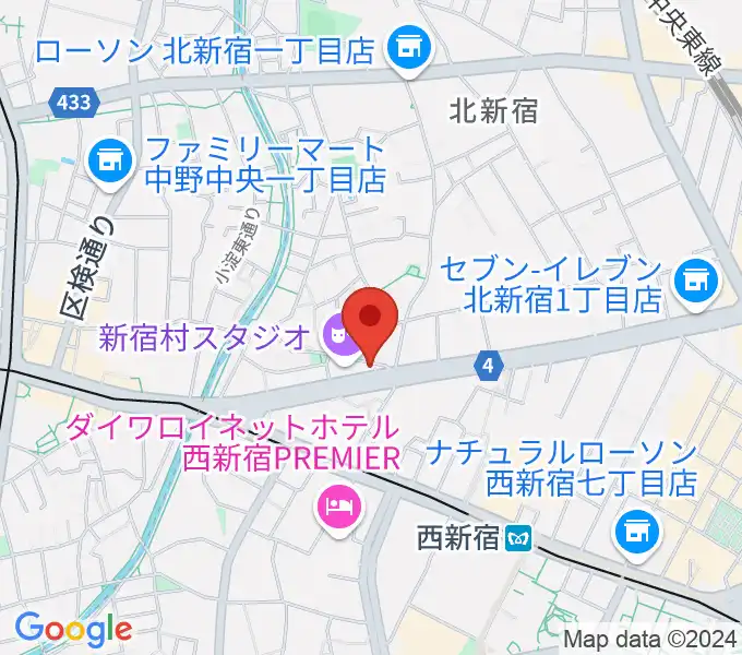 新宿村LIVEの地図