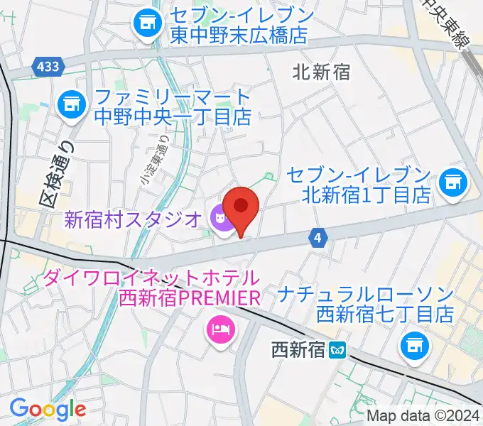 新宿村LIVEの地図