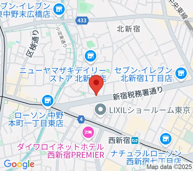 新宿村LIVEの地図