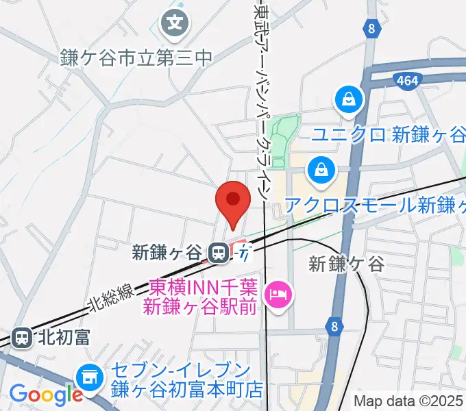 新鎌ヶ谷エムティー・ミリーズの地図