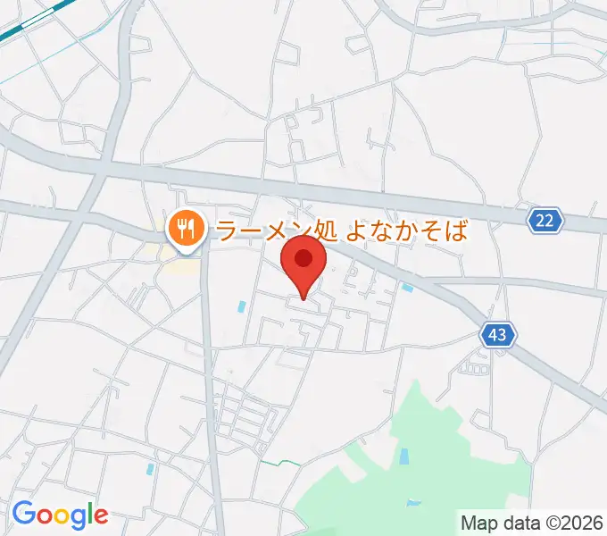 くがわ音楽教室の地図