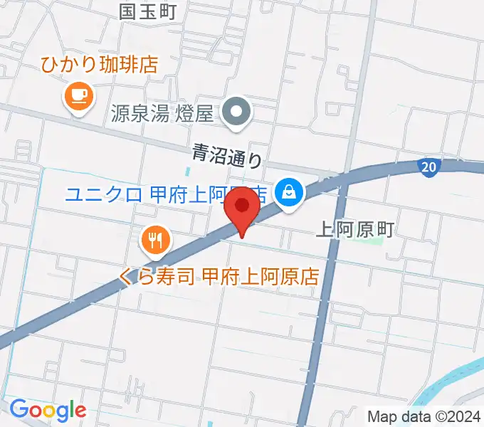 ボデガー東スタジオの地図