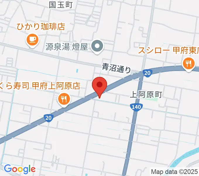 ボデガー東スタジオの地図
