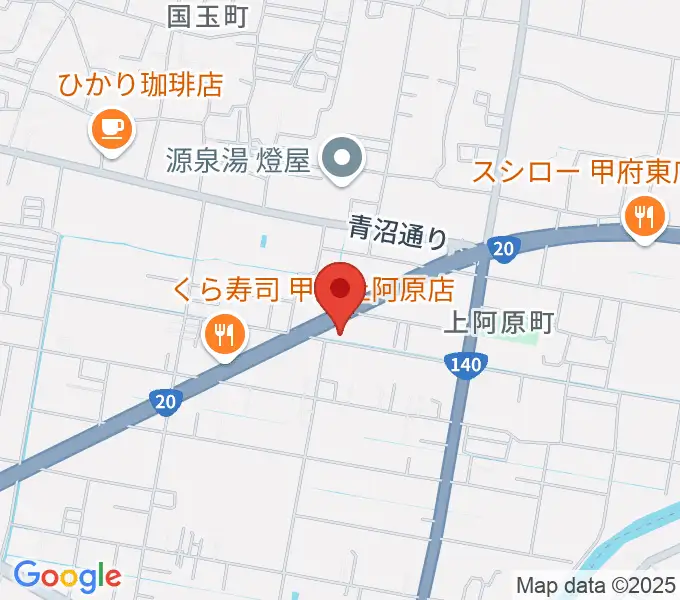 ボデガー東スタジオの地図