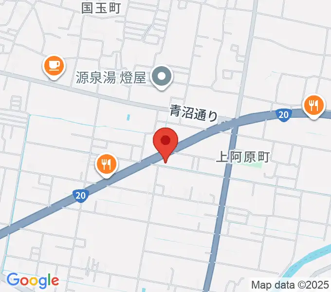 ボデガー東スタジオの地図