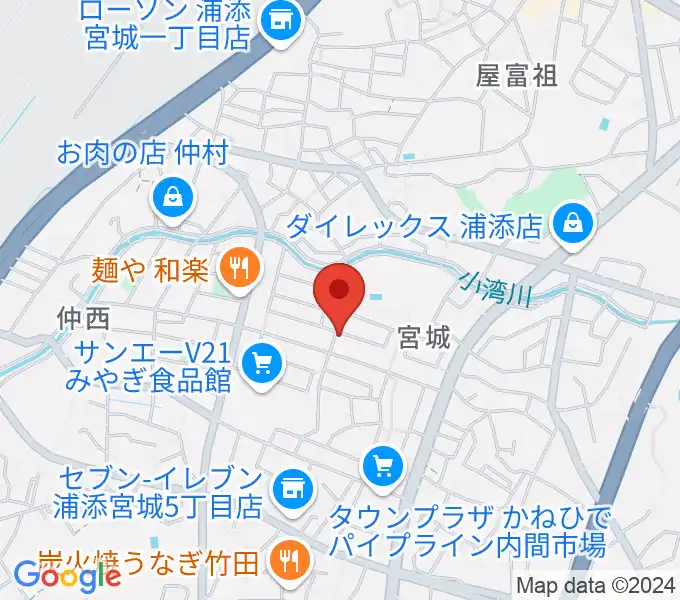 ミュージックスクールグローリアの地図