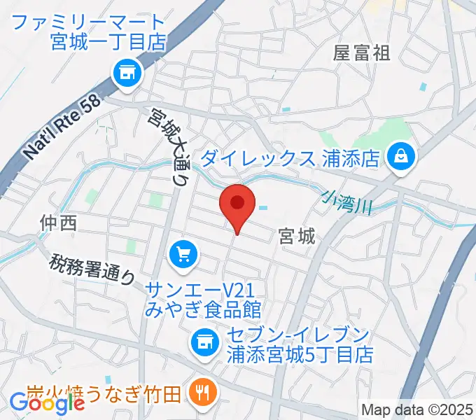 ミュージックスクールグローリアの地図
