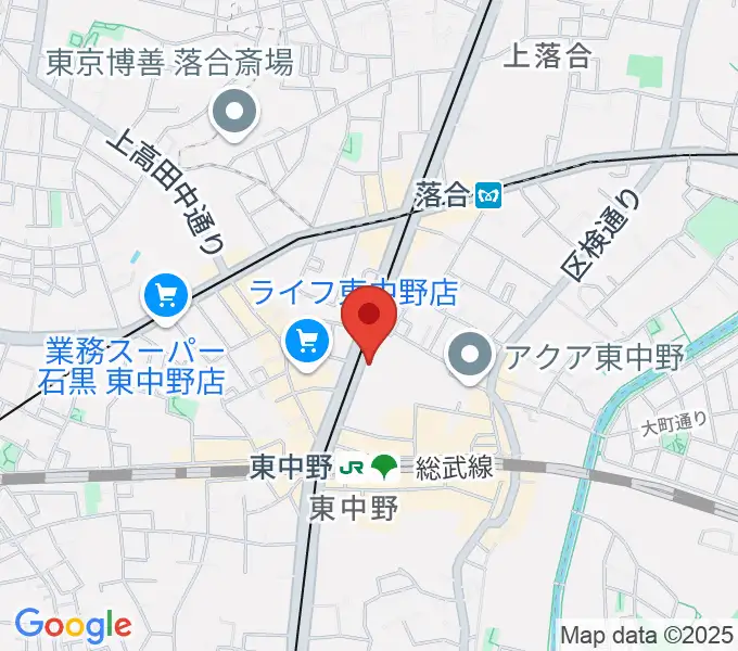 アバロンミュージックスクール東中野校の地図
