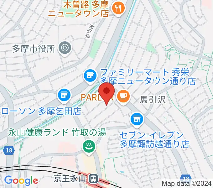 飯塚楽器工房の地図