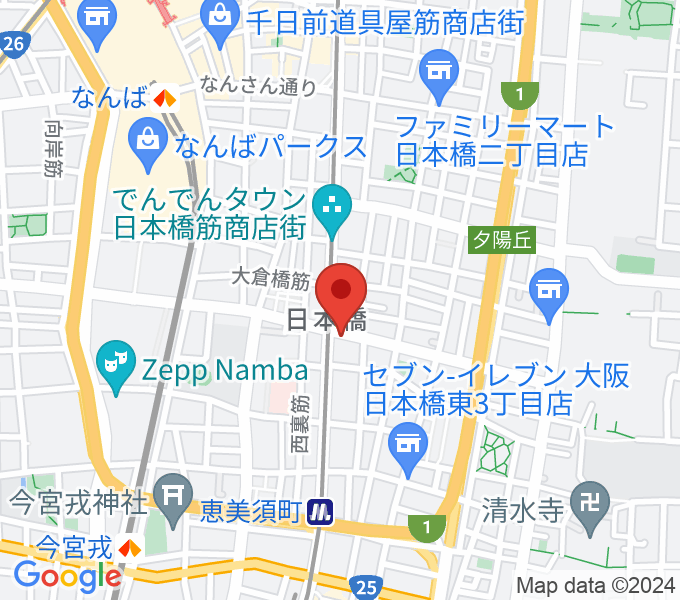 サウンドノート大阪の場所