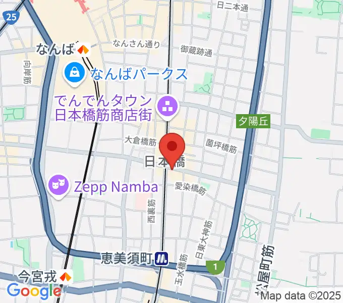 サウンドノート大阪・フェアリーテイルズ大阪の地図