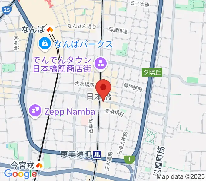 サウンドノート大阪・フェアリーテイルズ大阪の地図