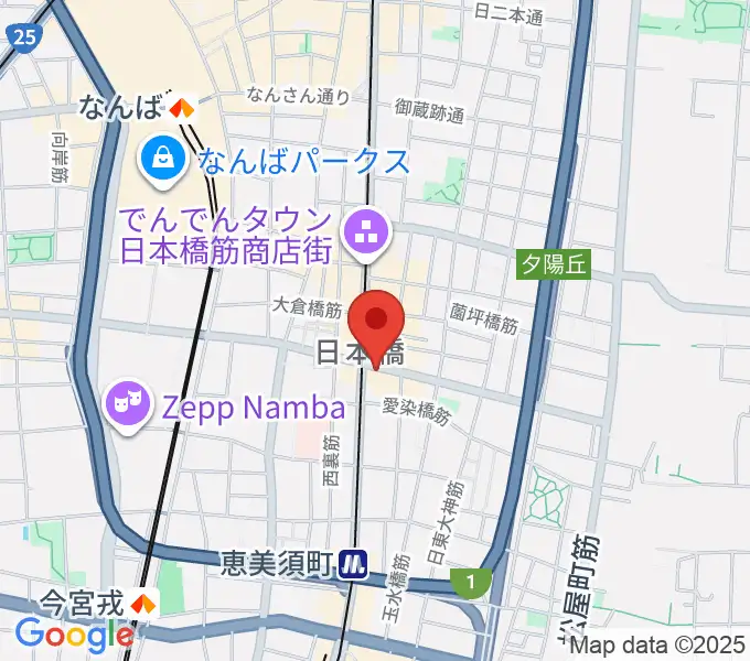 サウンドノート大阪・フェアリーテイルズ大阪の地図