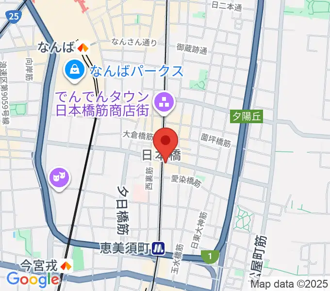 サウンドノート大阪の地図