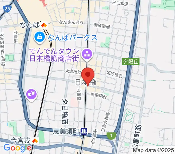 サウンドノート大阪の地図