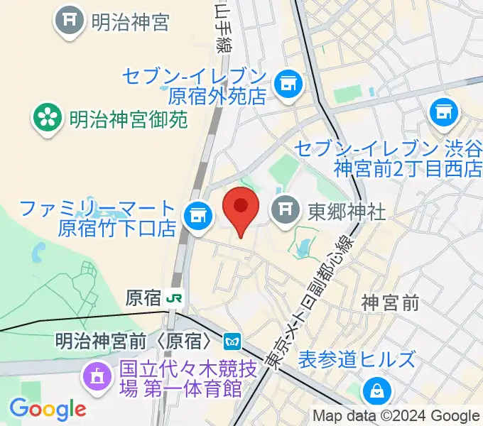 原宿ストロボカフェの地図