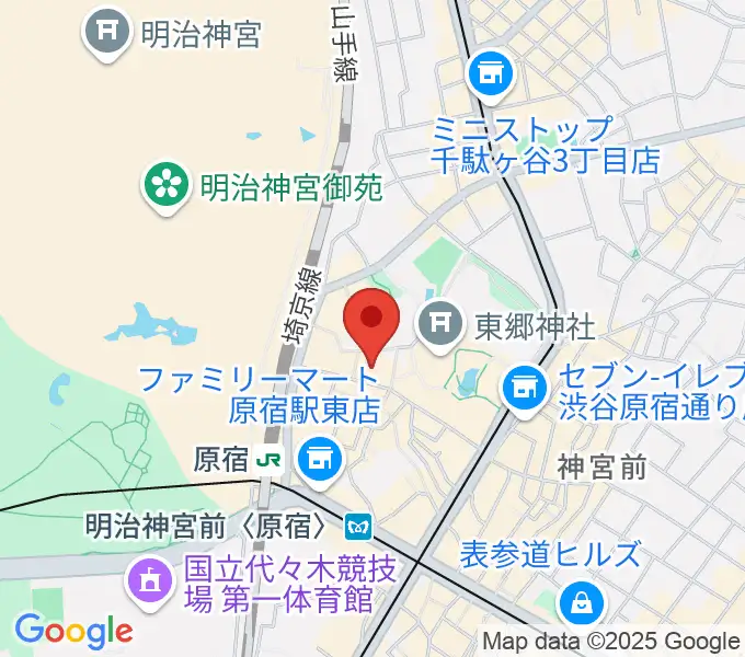 原宿ストロボカフェの地図