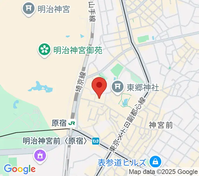 原宿ストロボカフェの地図