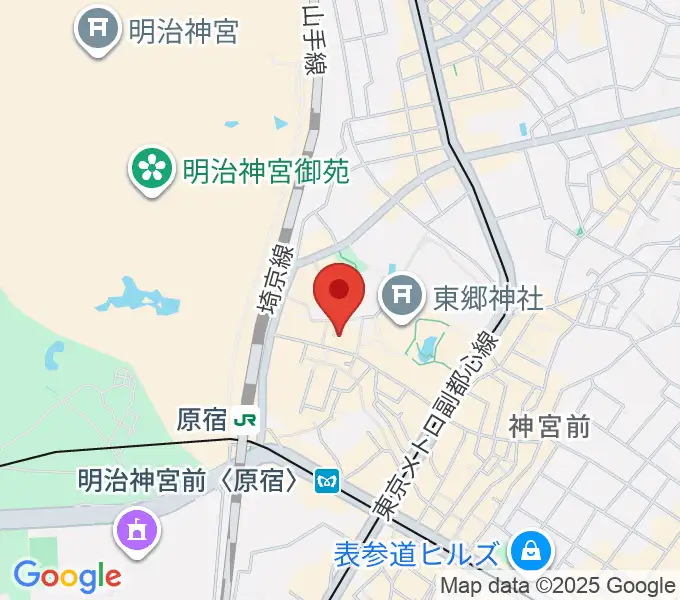 原宿ストロボカフェの地図