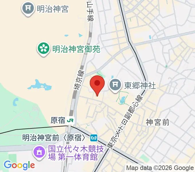 原宿ストロボカフェの地図