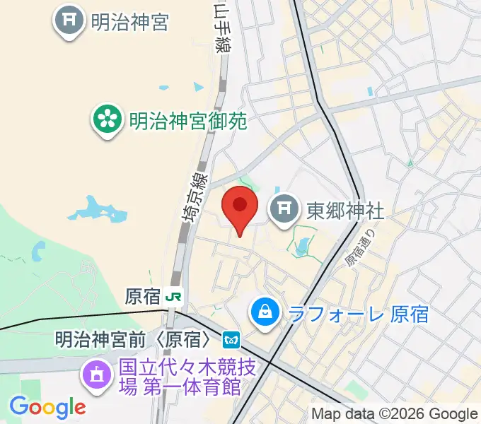 原宿ストロボカフェの地図