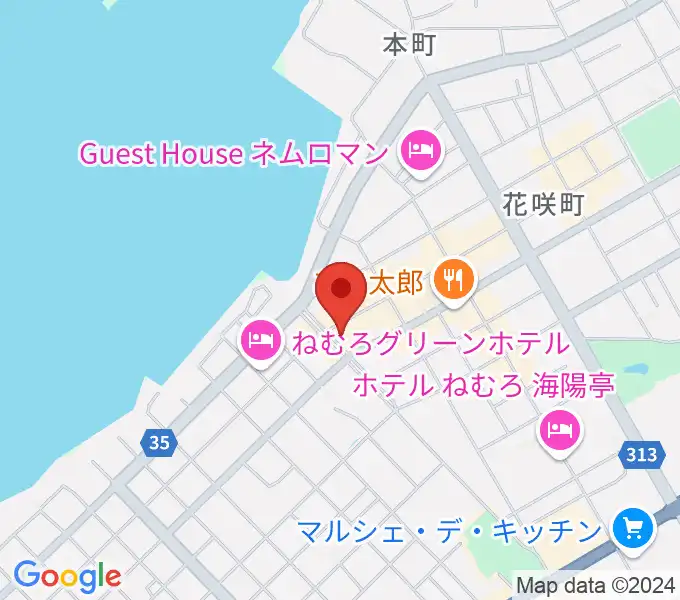 根室ハイワットホールの地図