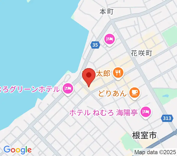 根室ハイワットホールの地図