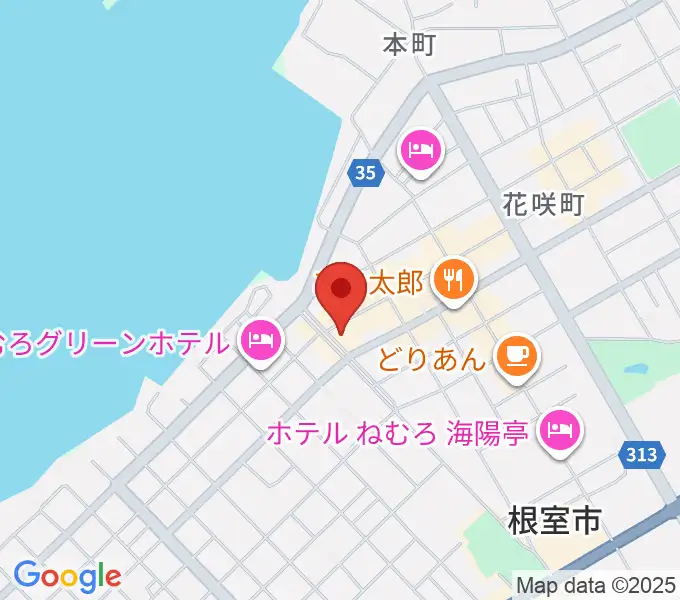 根室ハイワットホールの地図