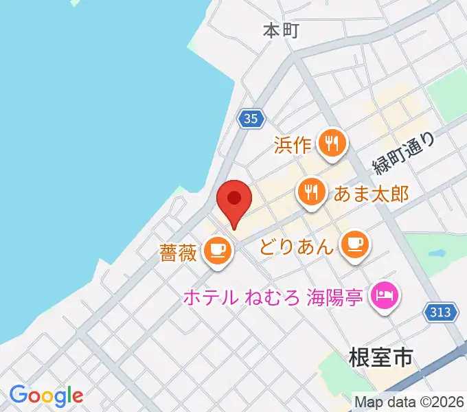 根室ハイワットホールの地図