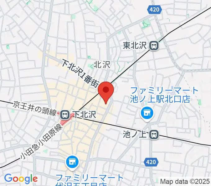小劇場B1の地図