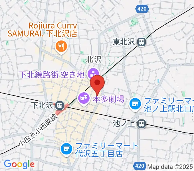 小劇場B1の地図