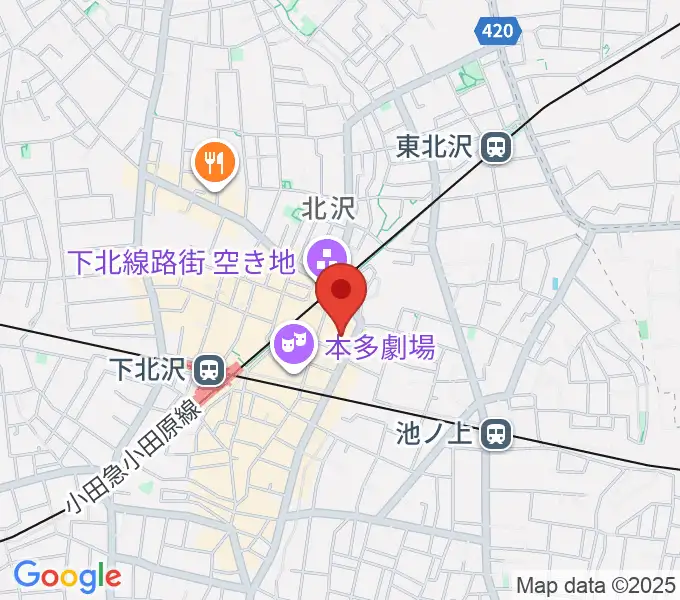 小劇場B1の地図