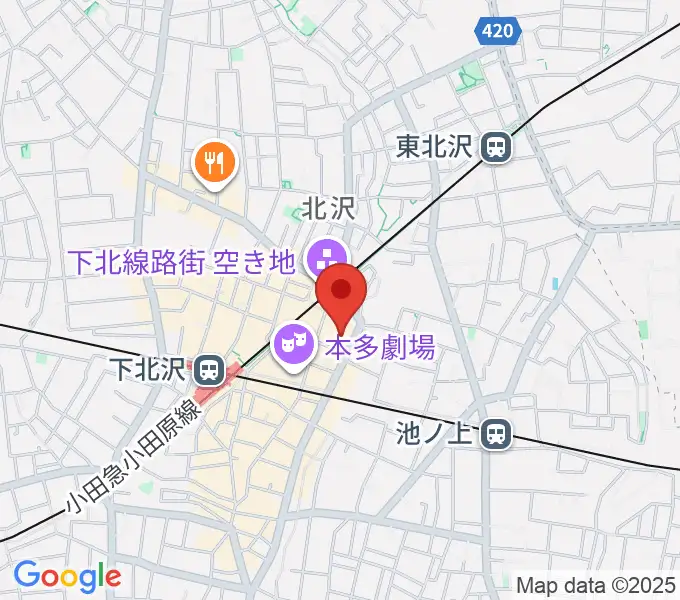 小劇場B1の地図