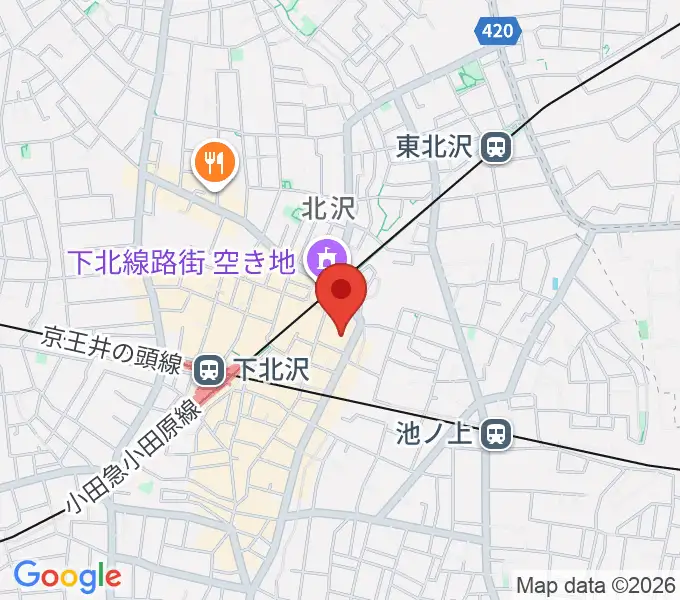 小劇場B1の地図