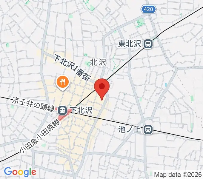 小劇場B1の地図
