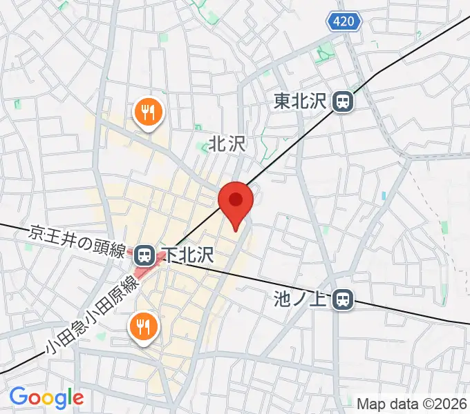 小劇場B1の地図