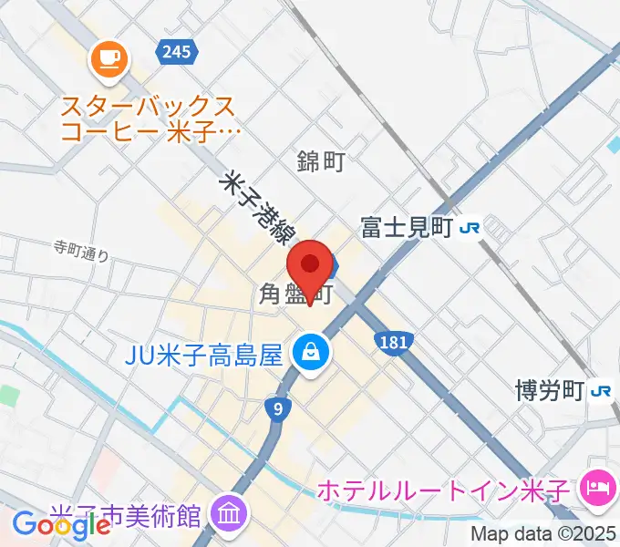 米子市公会堂の地図