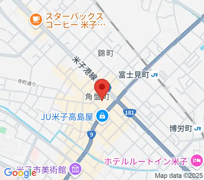 米子市公会堂の地図