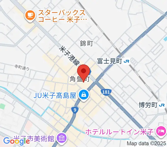 米子市公会堂の地図