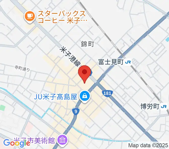 米子市公会堂の地図