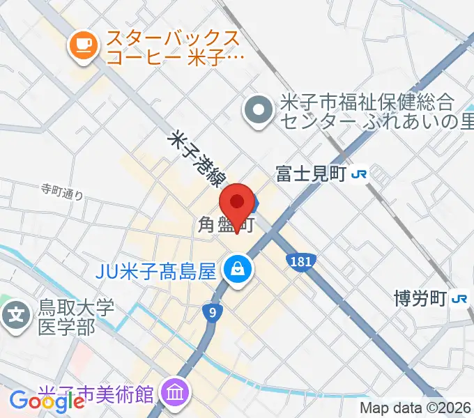 米子市公会堂の地図