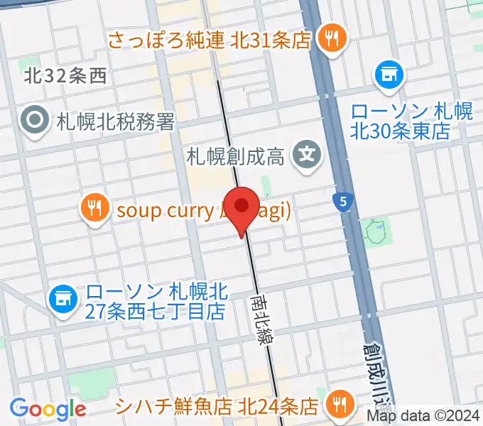 ムジークスタジオの地図